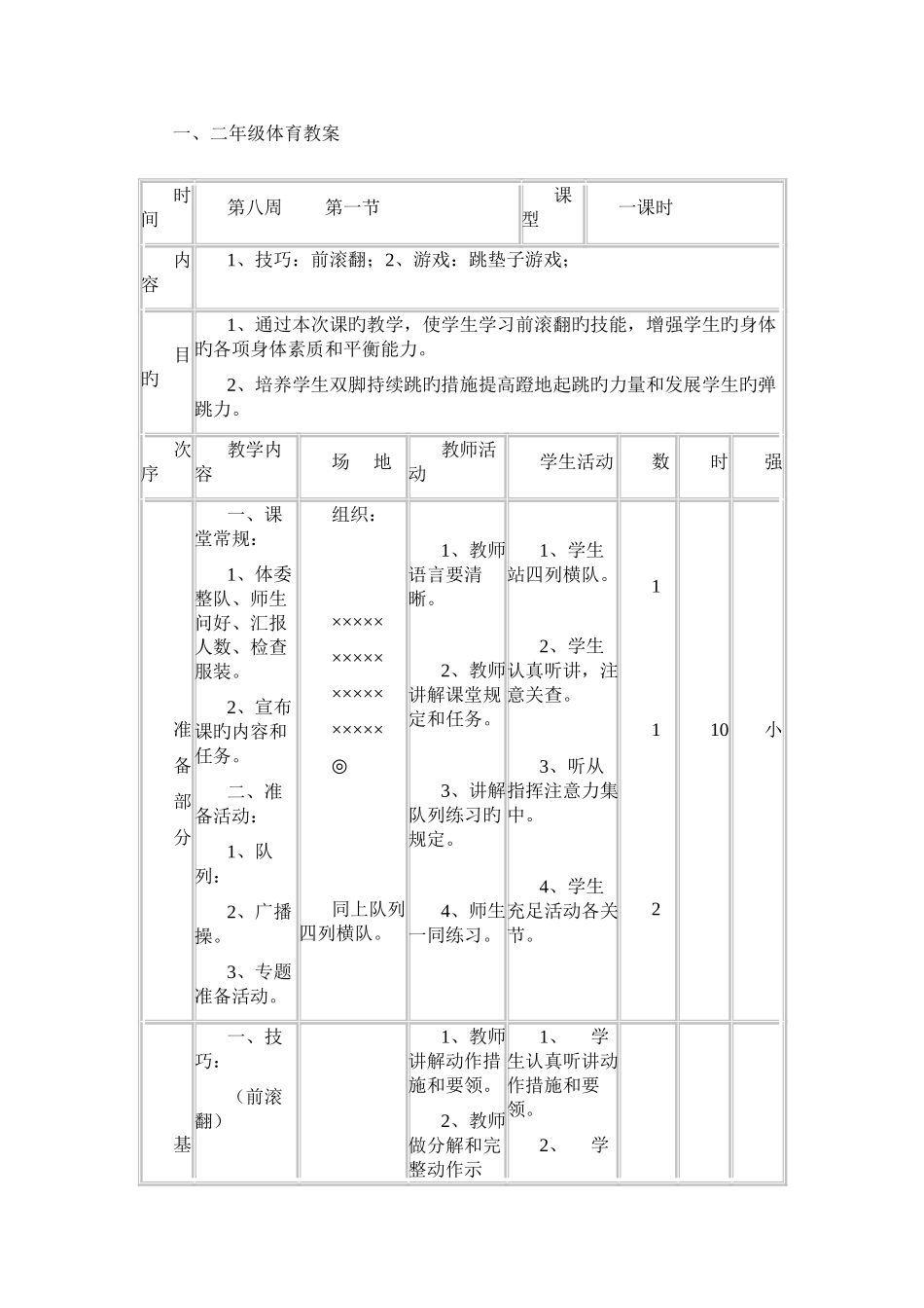 2025年小学一年级上册体育教案全册_第1页