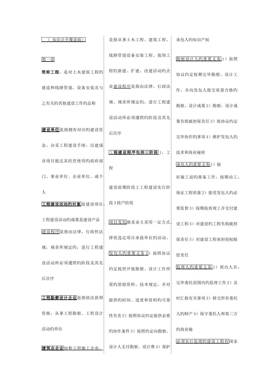 2025年招标投标与合同管理知识点汇总_第1页