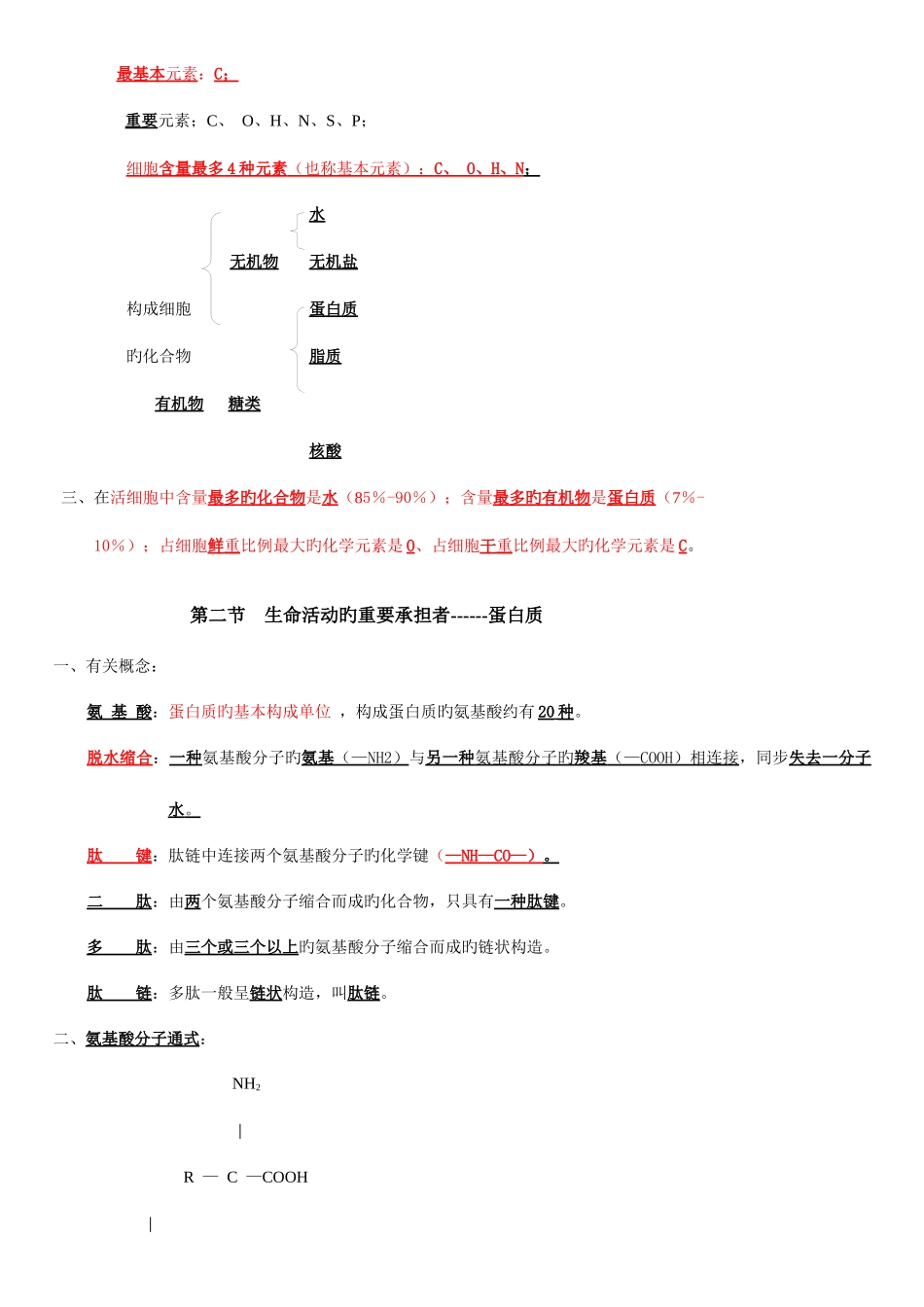 2025年高中生物学业水平测试知识点归纳_第3页