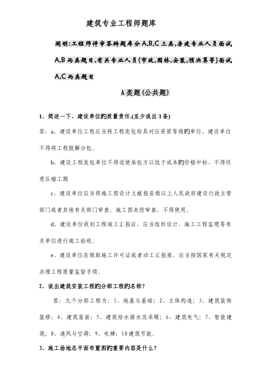 2025年房地产工程专业考试题库_第1页