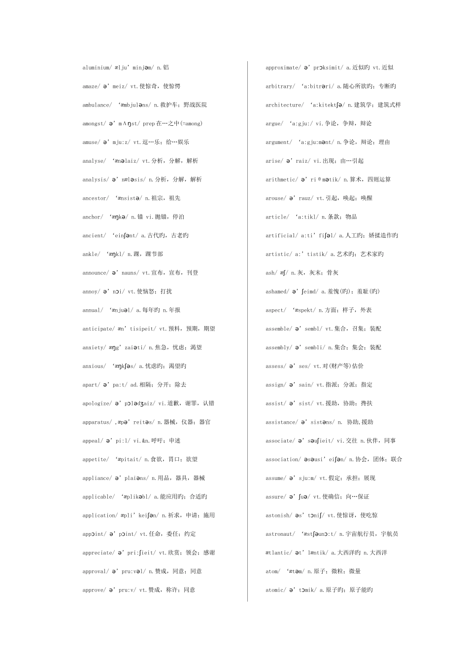 2025年新版英语六级词汇表带音标_第2页