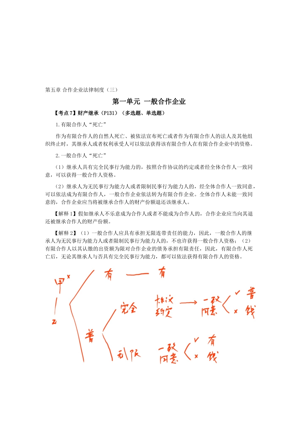 2025年注会考试《经济法》考点解读第05章合伙企业法律制度_第1页