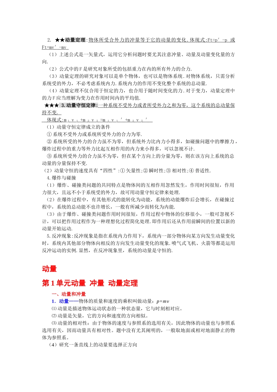 2025年高中物理选修35动量原子知识点_第1页