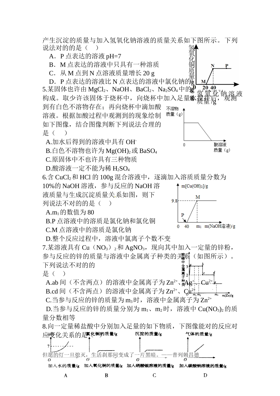 2025年中考化学第一轮复习考点专题练习_第2页