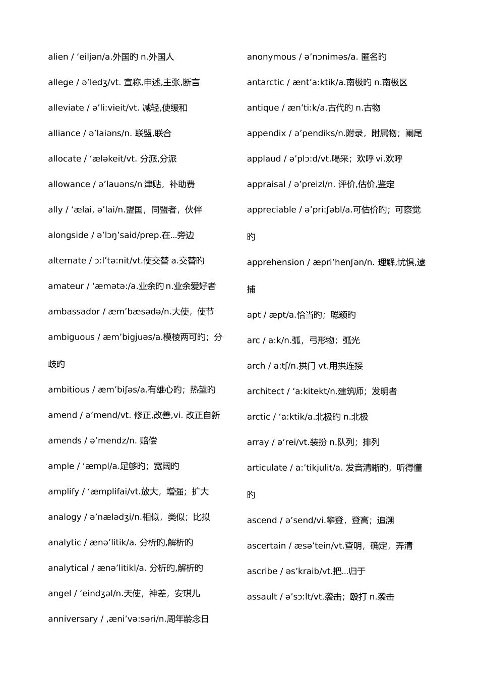 2025年过六级必学词汇含音标_第2页