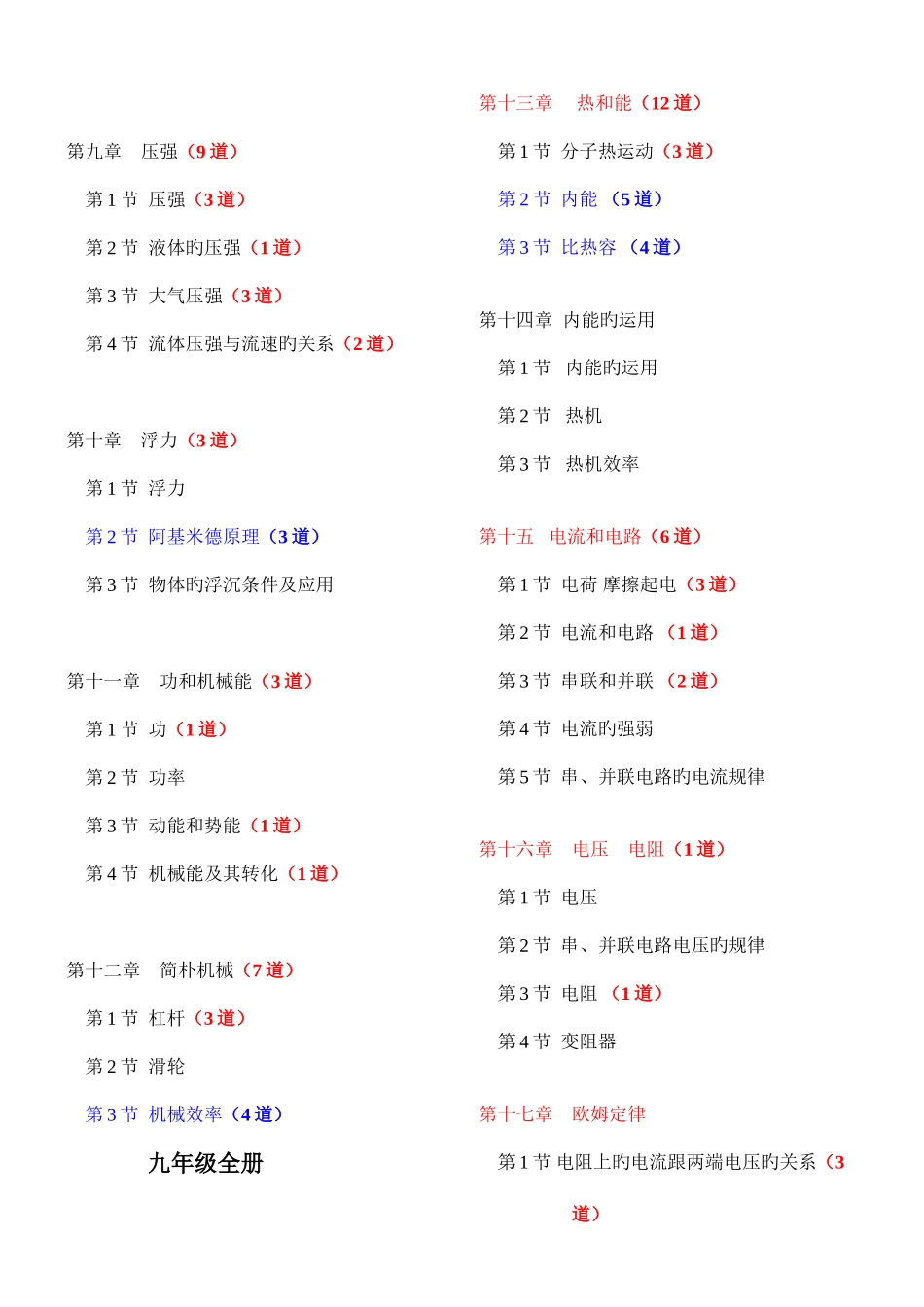 2025年简洁版人教版初中物理复习知识点大全及近五年中考真题分类汇总分析_第3页