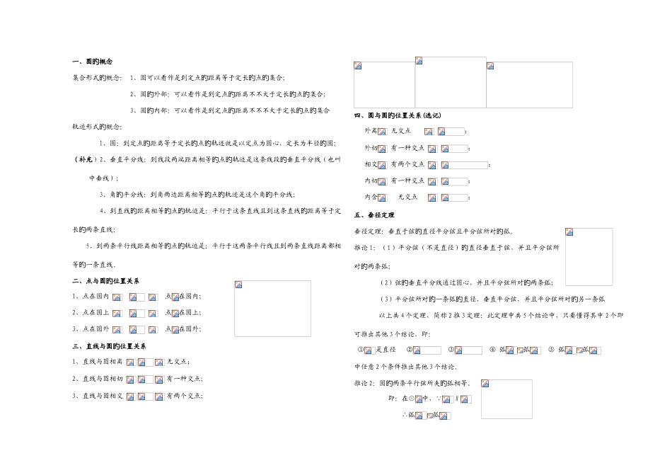 2025年第二十四章圆知识点及典型例题_第1页