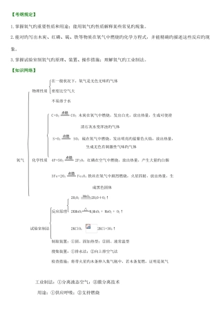 2025年氧气的性质用途和制取归纳