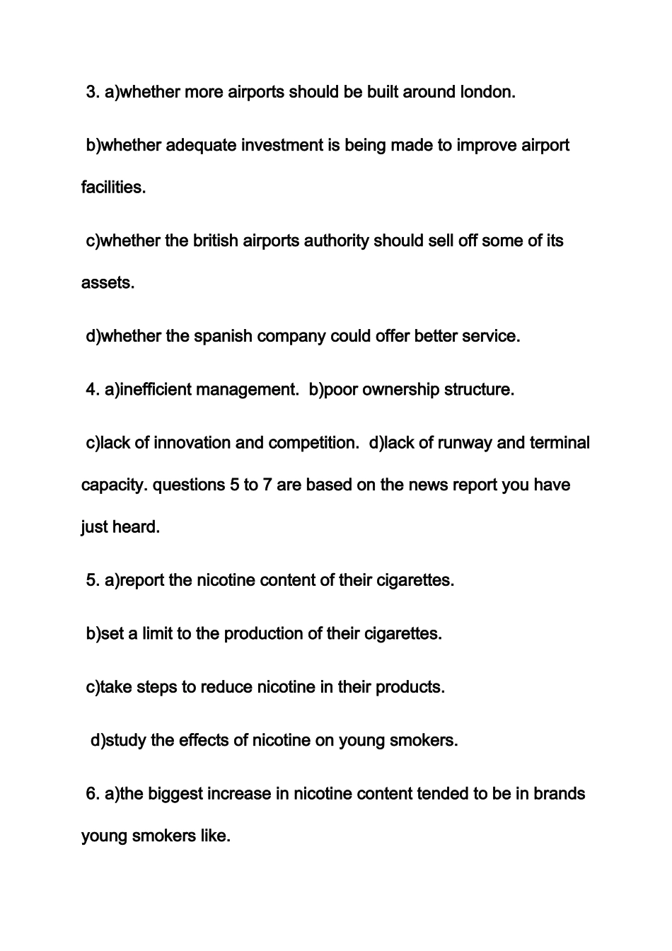 2025年英语四级真题答案_第3页