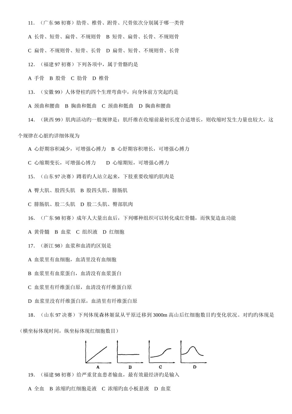 2025年生物奥赛竞赛辅导材料专题生理卫生_第2页