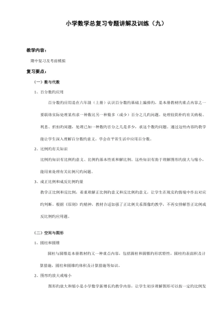 2025年新版小升初总复习数学归类讲解及训练下含答案