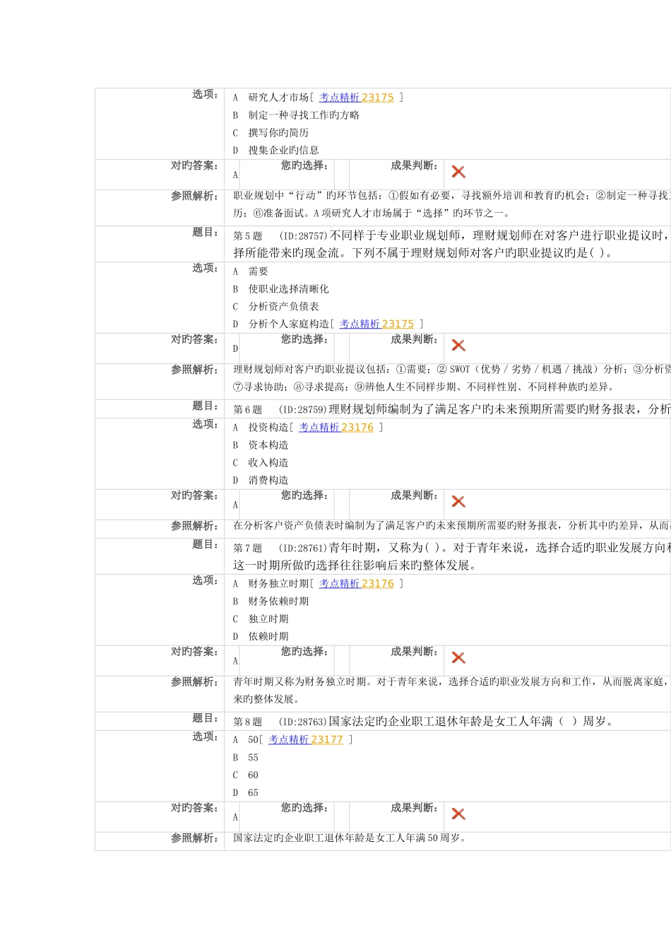 2025年理财规划师试题及答案二级专业退休养老规划测试题一第五版教材_第2页