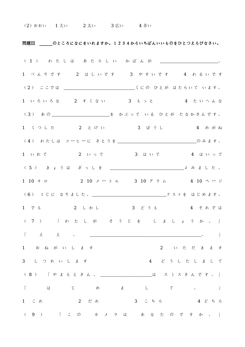 2025年日本国际四级题_第3页