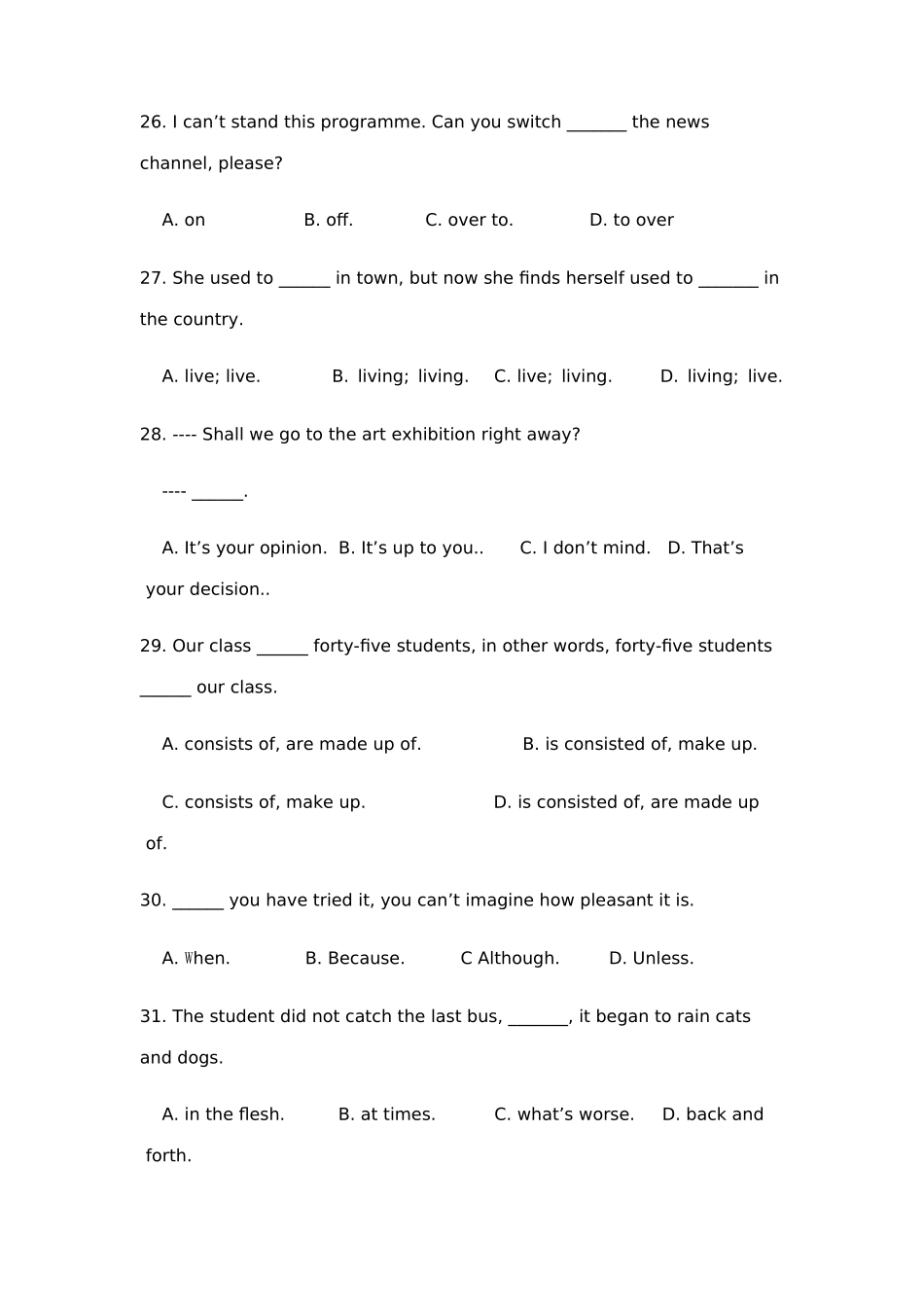 2025年泰山职业技术学院单招英语模拟试题含答案解析_第2页