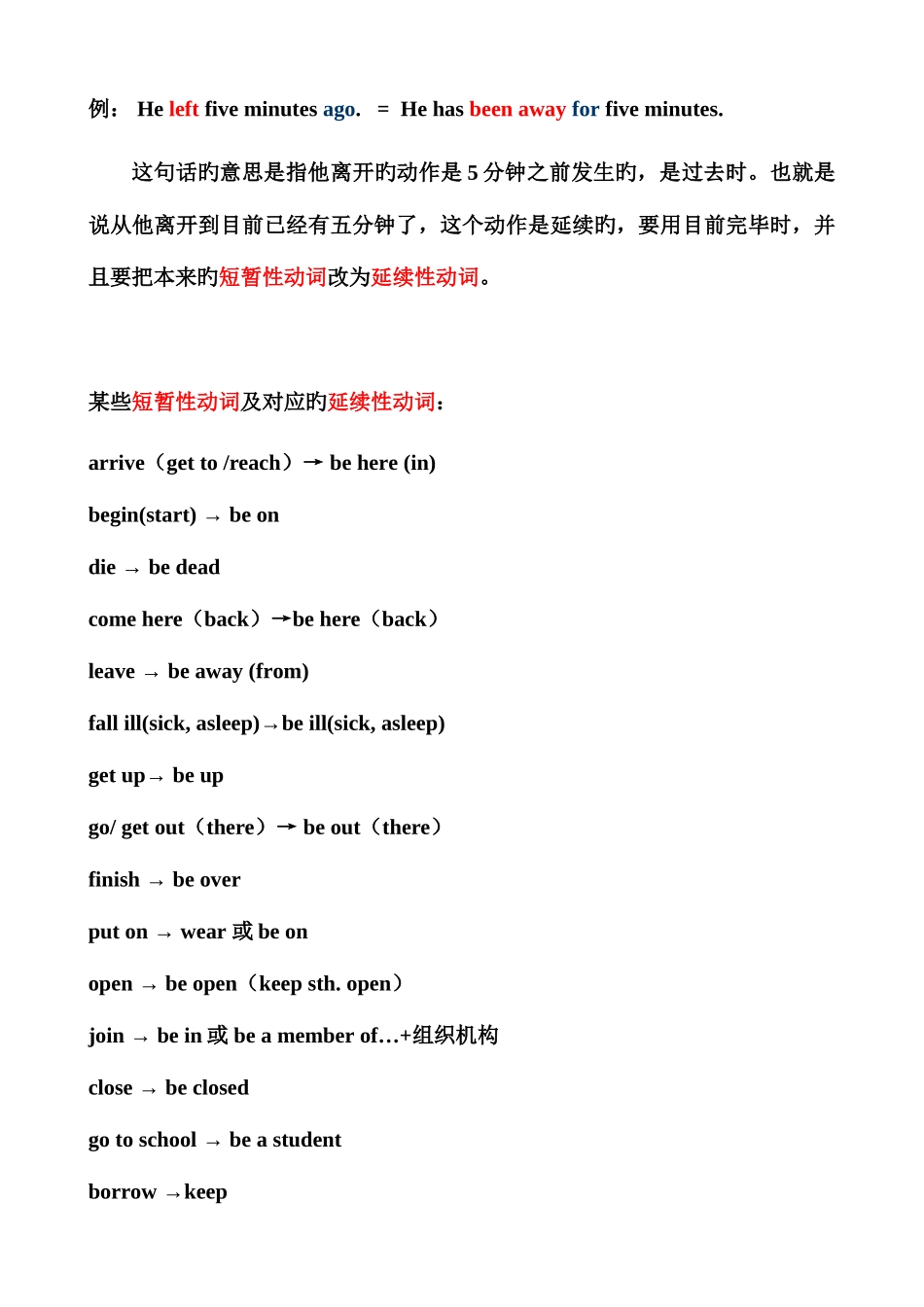 2025年现在完成时中短暂性动词变延续性动词归纳表_第2页