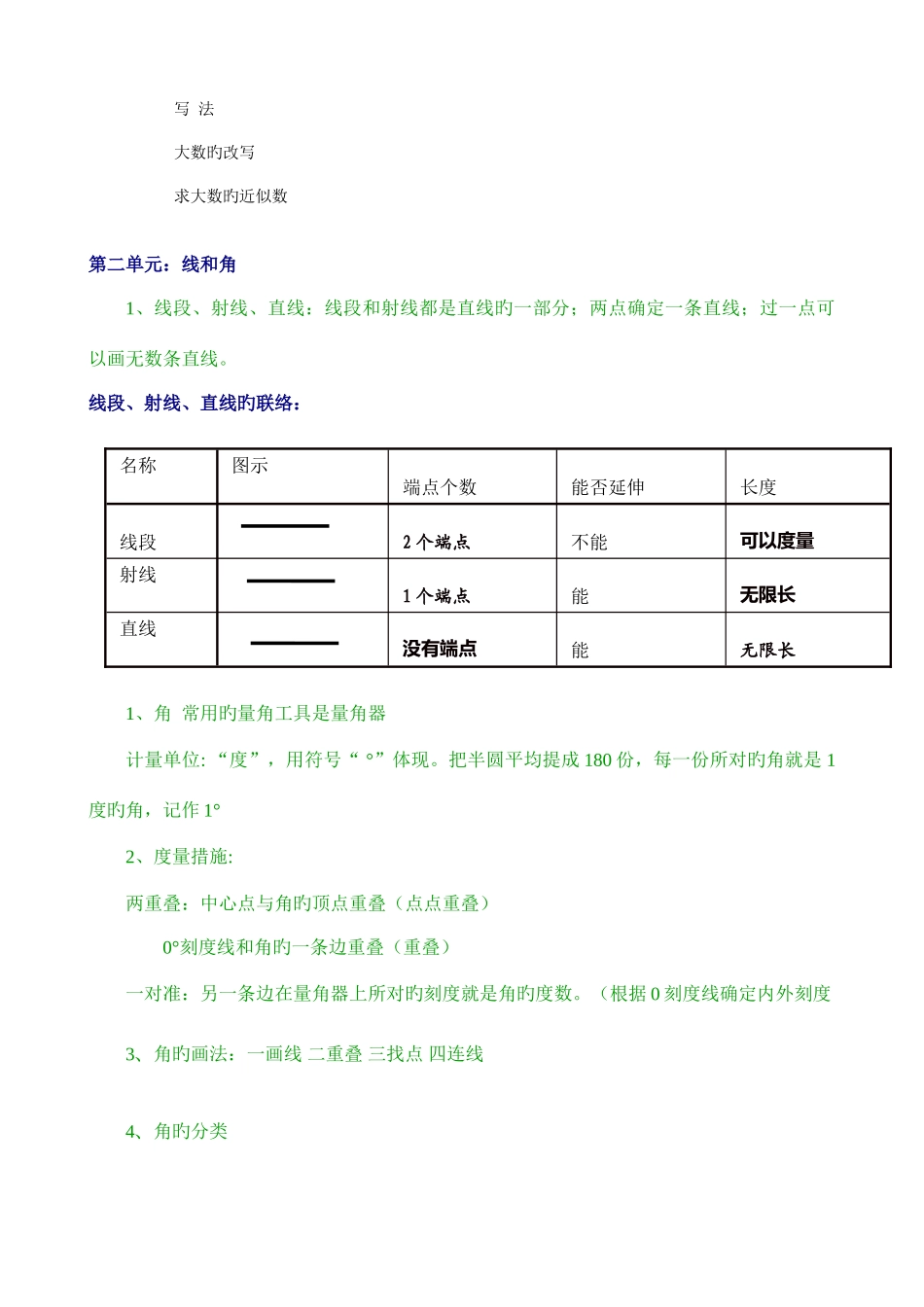2025年新青岛版四年级数学上册全册知识点归纳材料_第3页