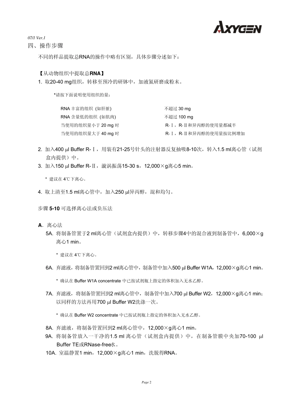 总RNA提取试剂盒_第2页