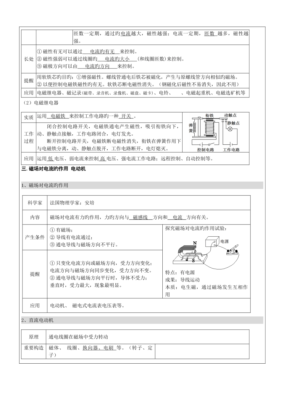 2025年电磁转换全章知识点总结练习答案_第3页