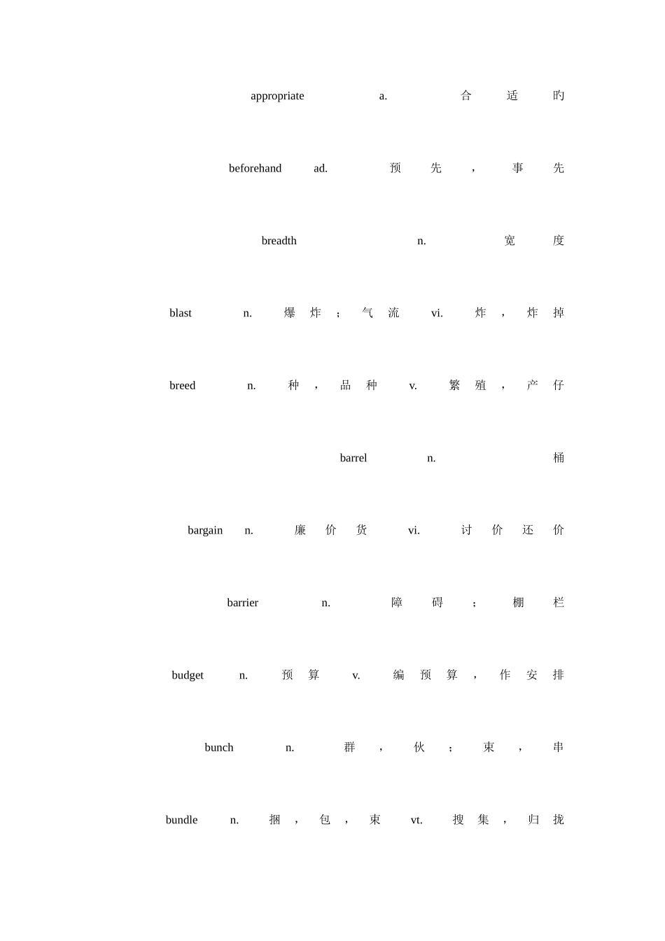 2025年英语四级考试核心词汇_第3页