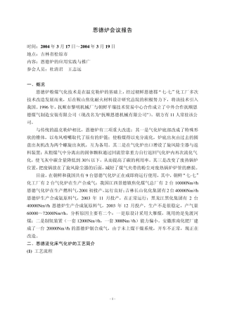 恩德炉会议报告