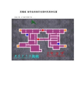 恶魔城被夺走的刻印全部村民具体位置