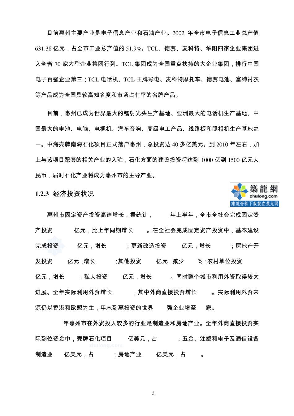 惠州房地产投资可行性分析报告_第3页
