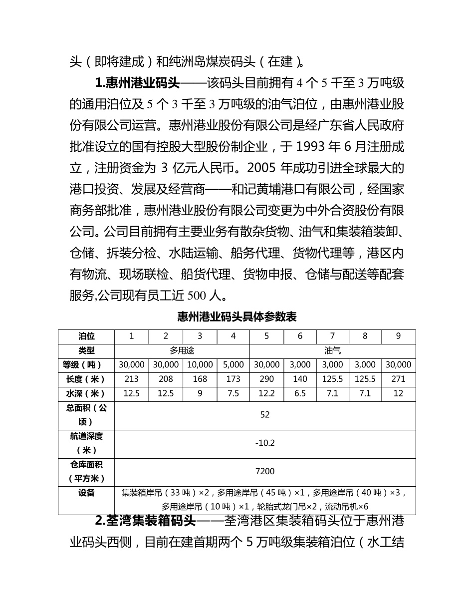 惠州港发展现状分析_第3页