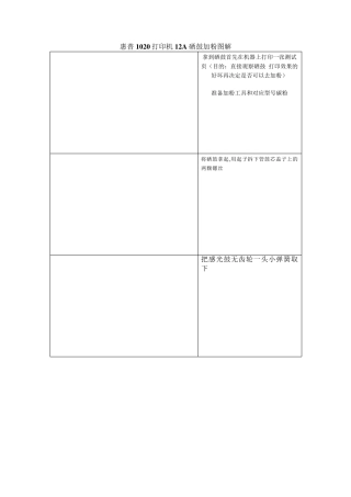 惠普1020打印机12A硒鼓加粉图整合版