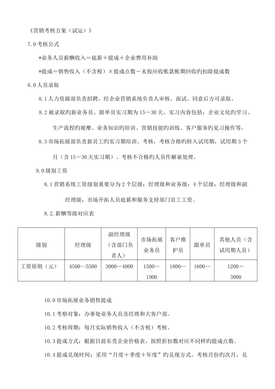 2025年营销提成考核方案_第2页