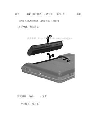 惠普HPG4拆机图文教程