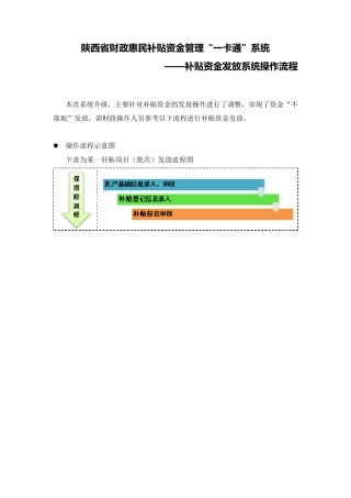 惠民补贴“一卡通”系统操作流程