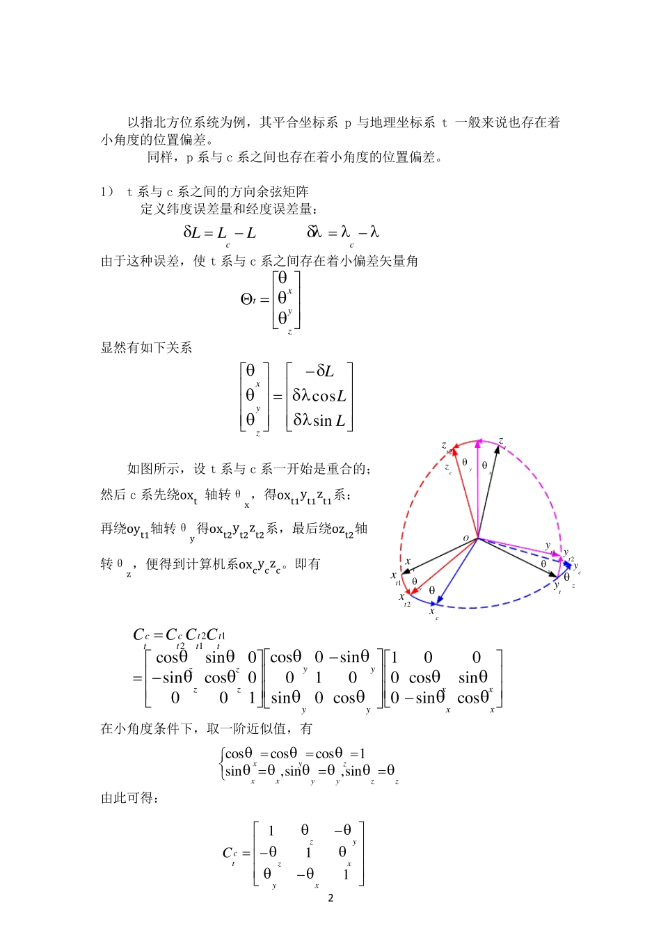 惯性导航系统误差传播特性分析报告_第2页