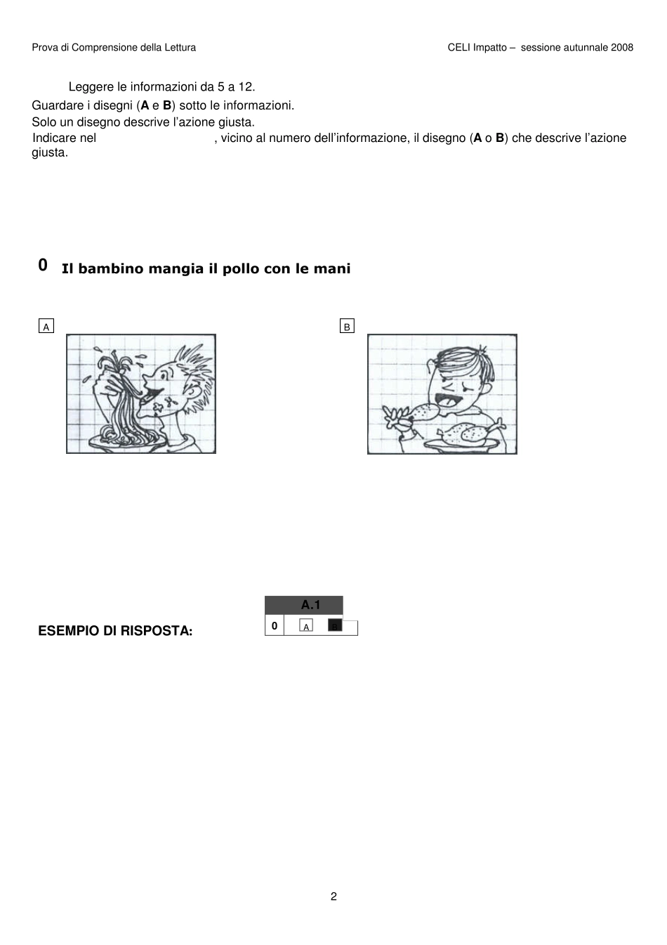 意大利语CELI入门考试A1_第3页