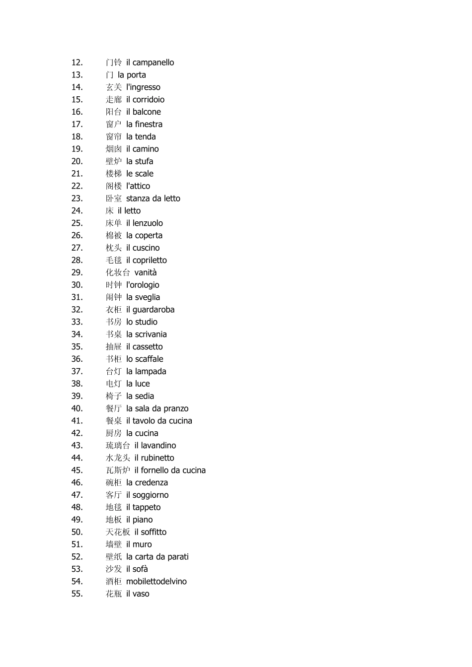 意大利语日常生活篇_第3页