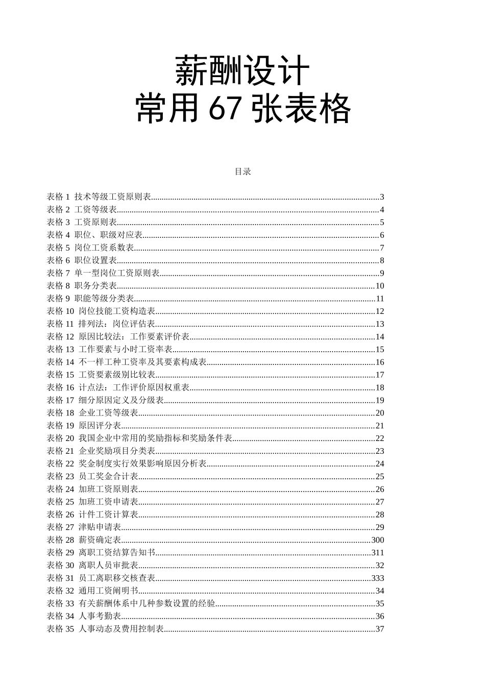 2025年薪酬设计常用表格_第1页