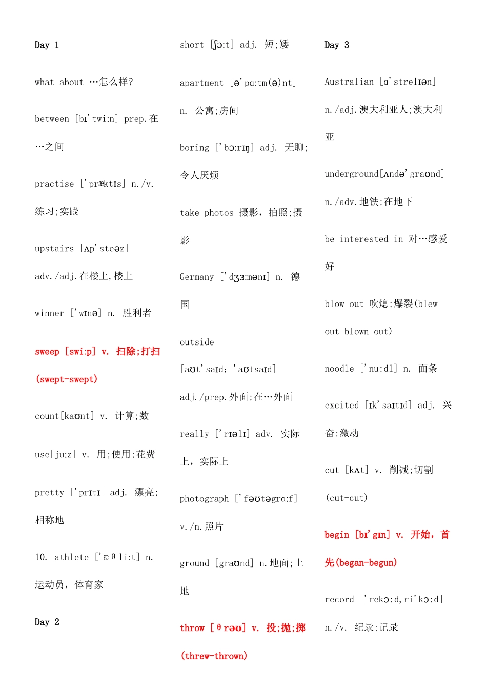2025年小升初英语高频词汇表_第1页
