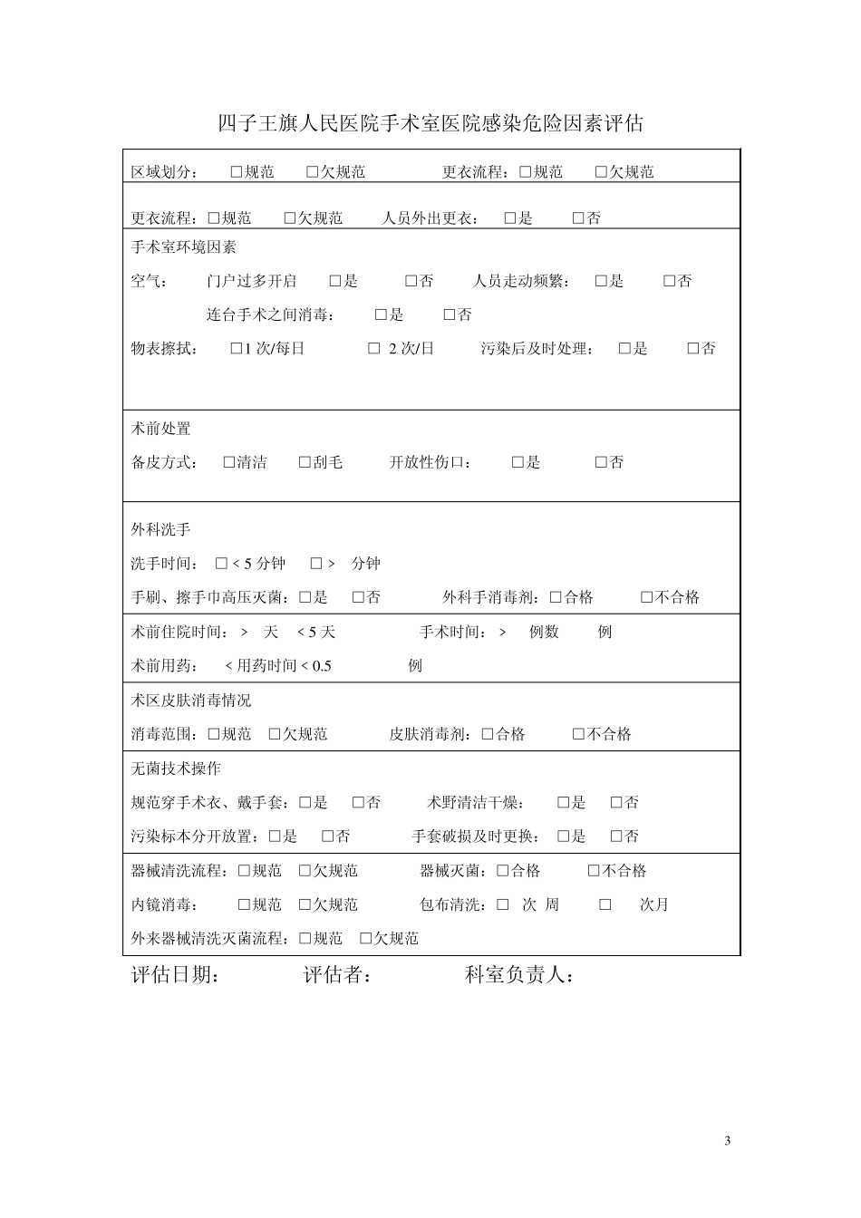 感染较高风险的科室与感染控制情况进行风险评估_第3页