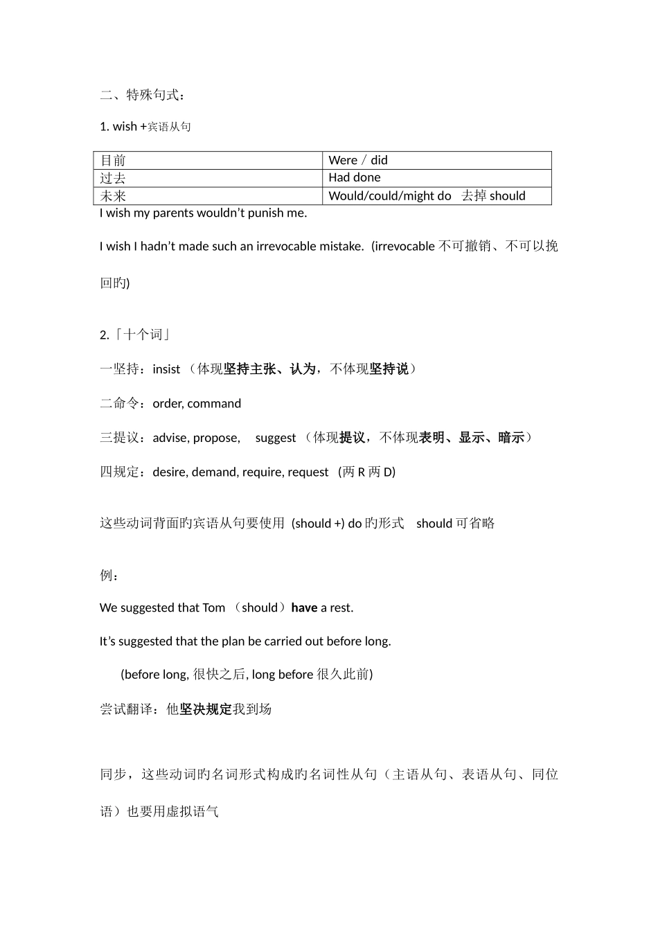 2025年英语虚拟语气语法归纳总结_第3页
