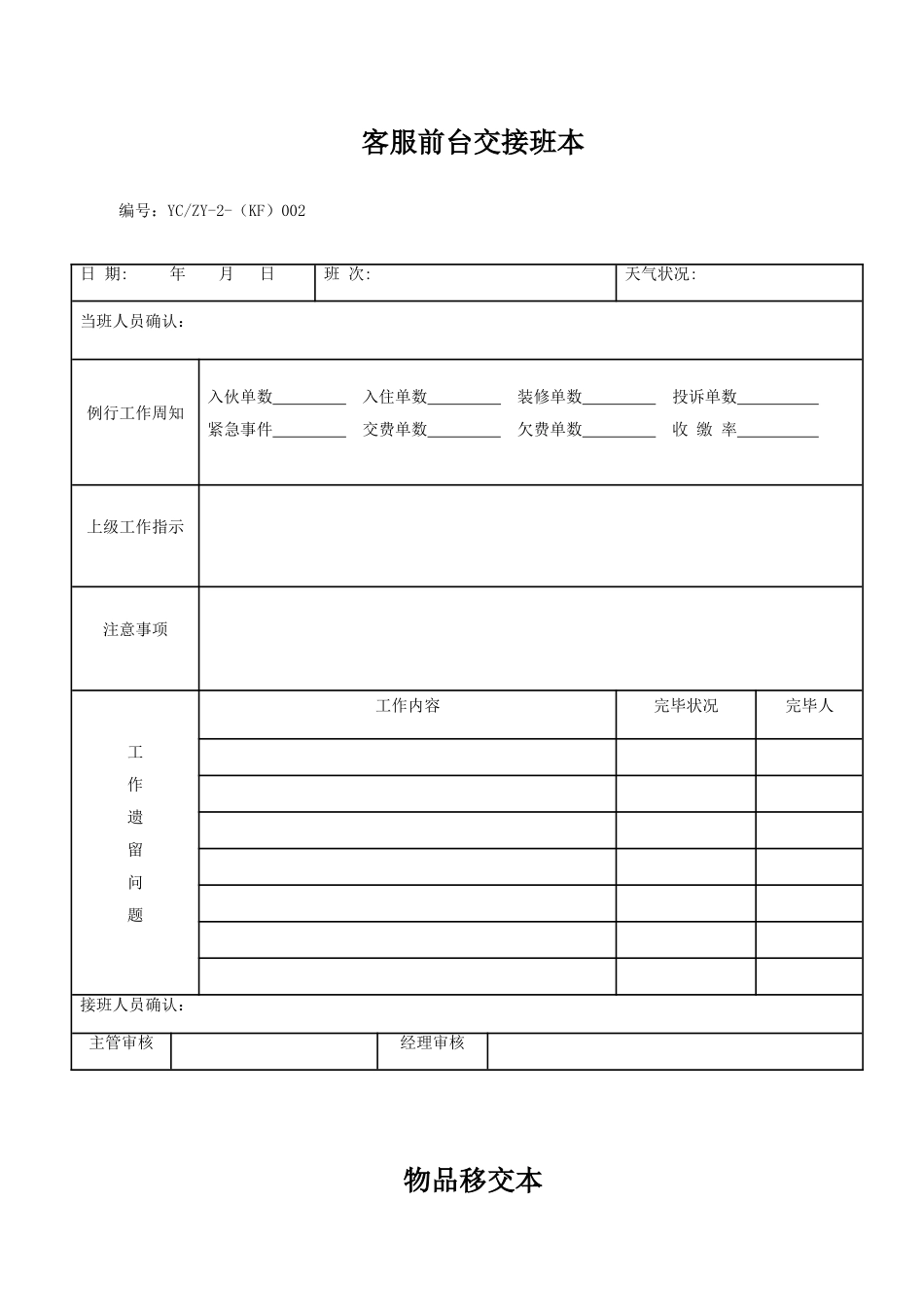 2025年客服部记录全套表单_第3页