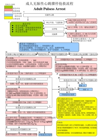 成人无脉性心跳骤停抢救流程