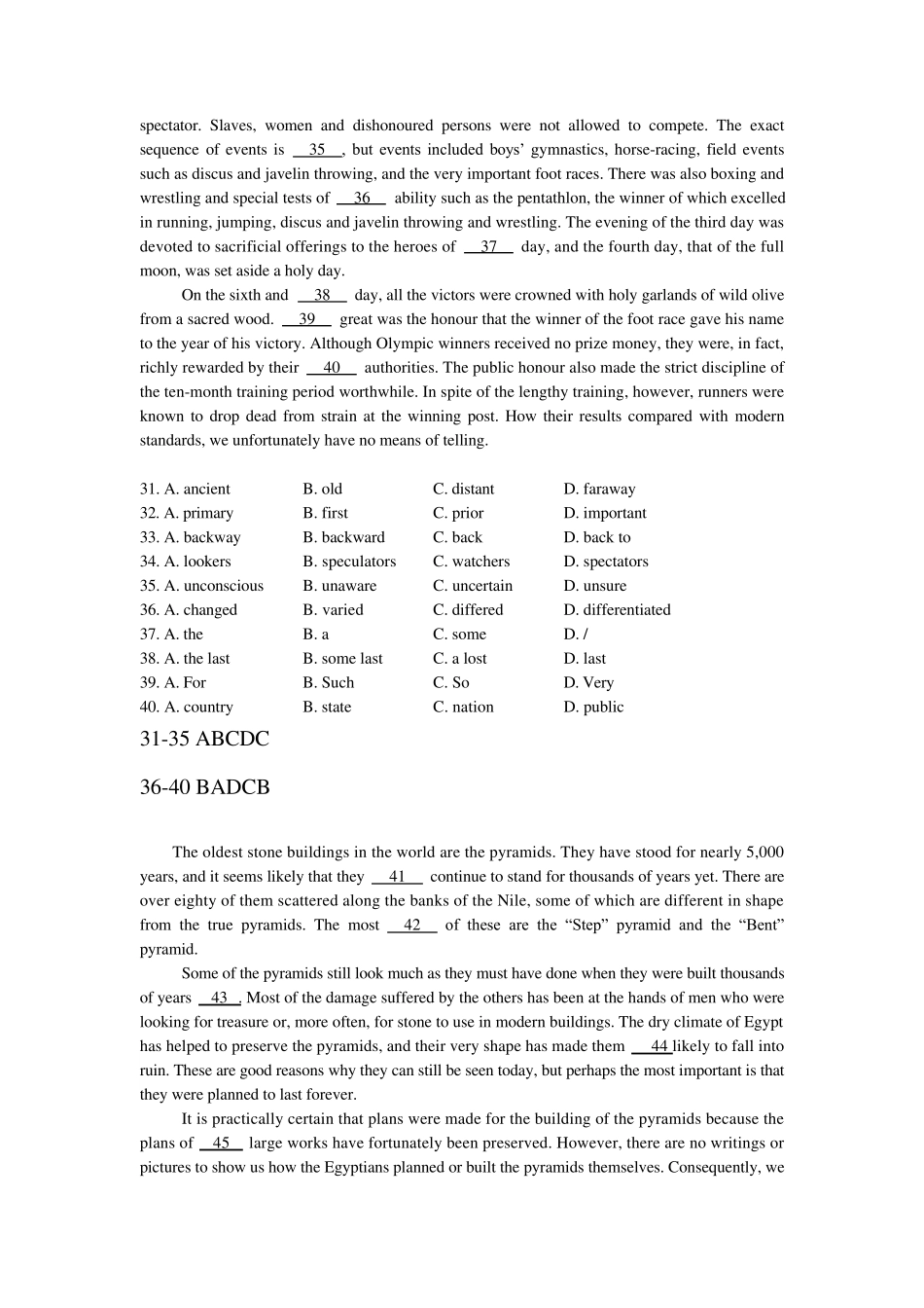 成人自考英语二这是我自己做的,答案正确率比网上搜出的答案高些_第3页