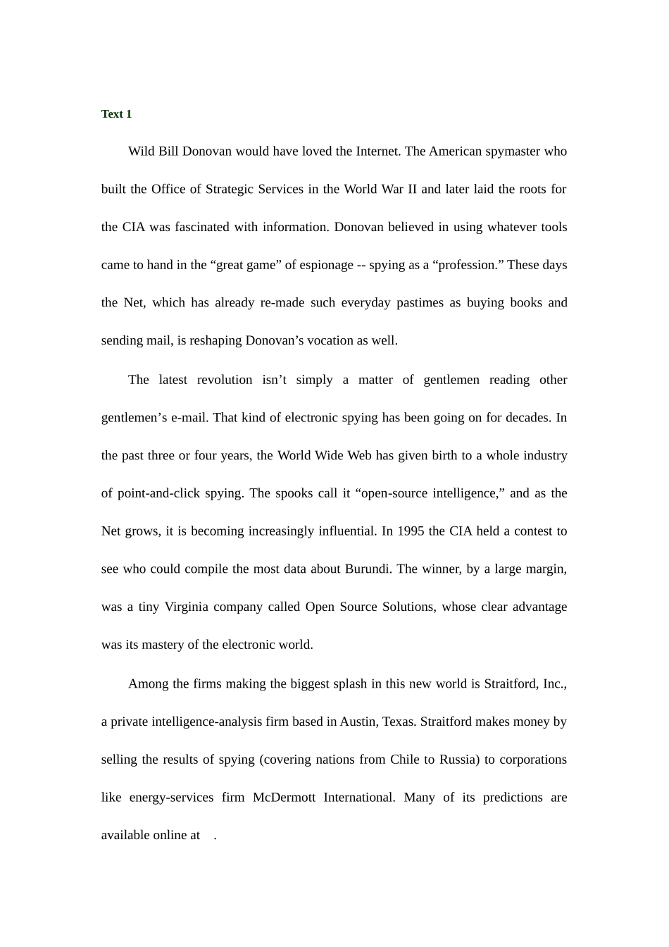 2025年考研英语一阅读真题整理_第1页