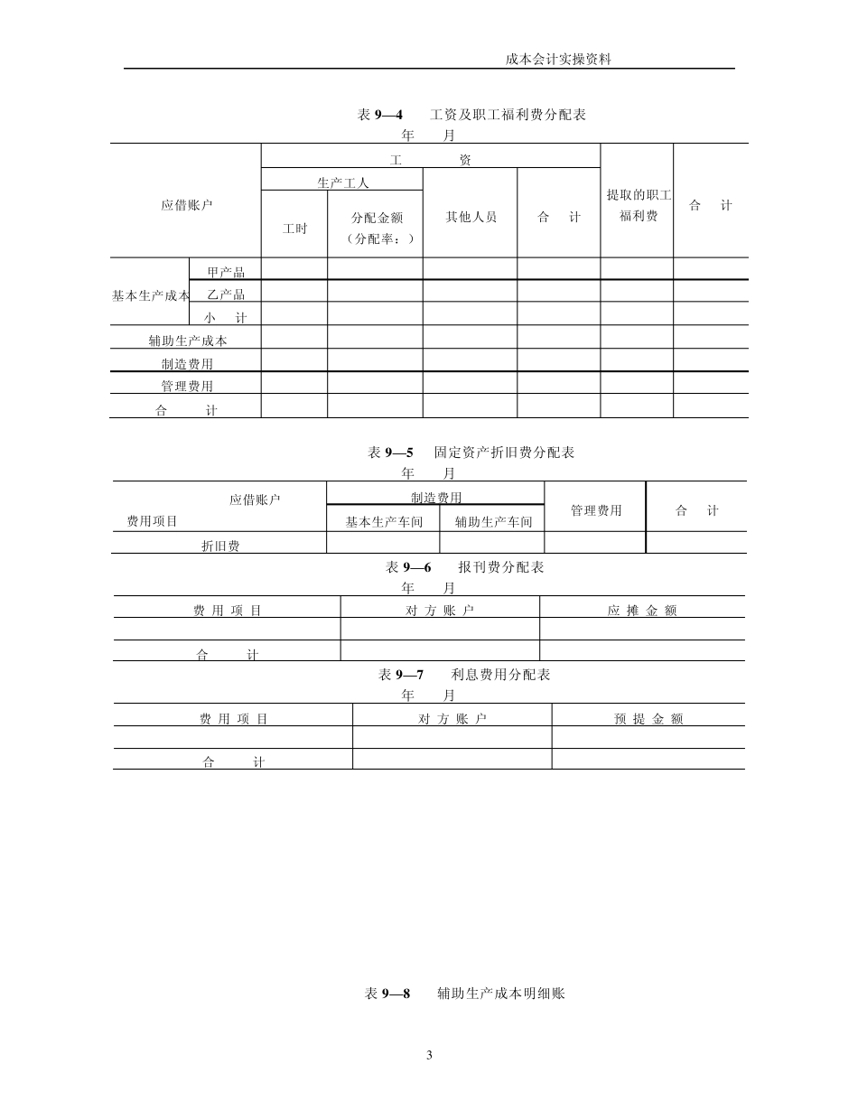 成本会计实操(品种法、分批法、分步法)_第3页
