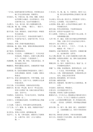 成语接龙(附释义)