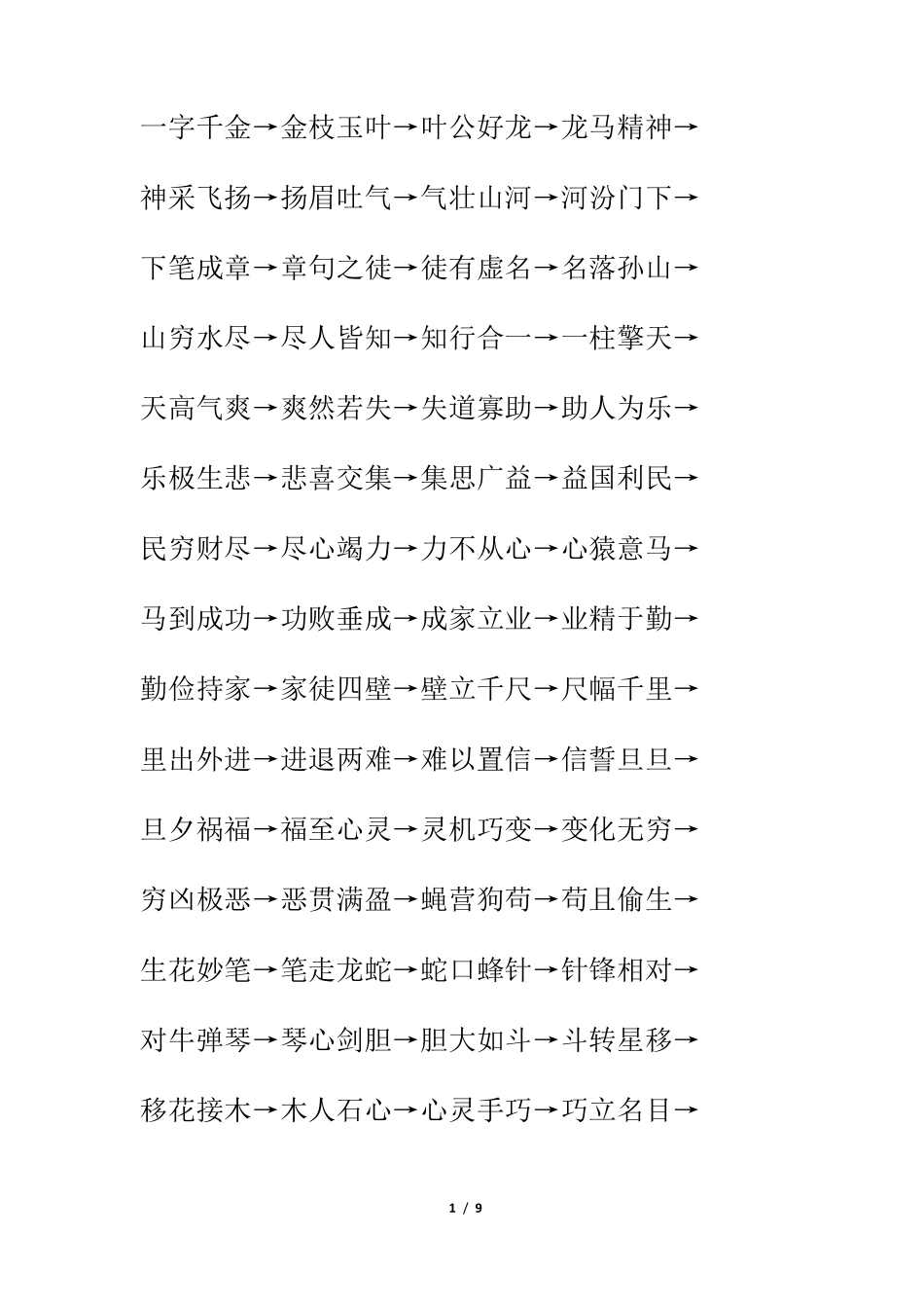 成语接龙500个_第1页