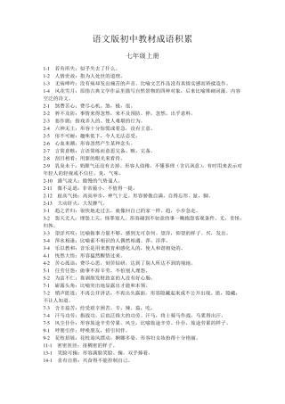 成语积累中考语文课内成语大全