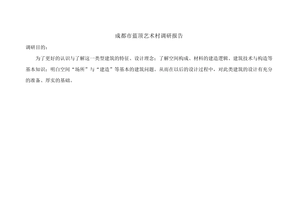 成都市蓝顶艺术村调研报告_第1页