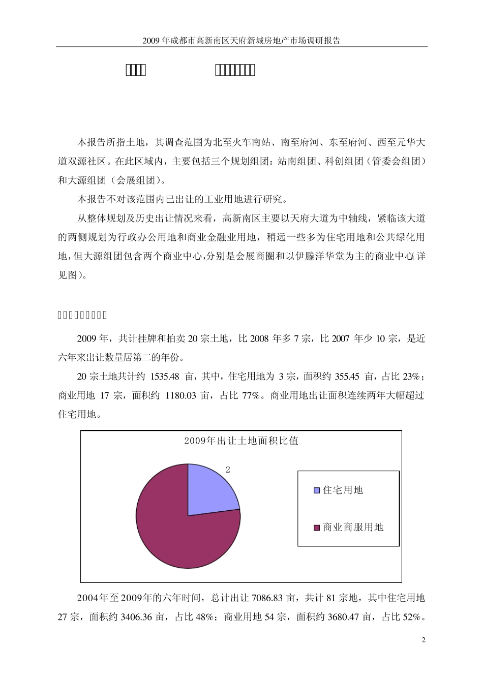 成都市高新南区天府新城房地产市场调研报告_第2页