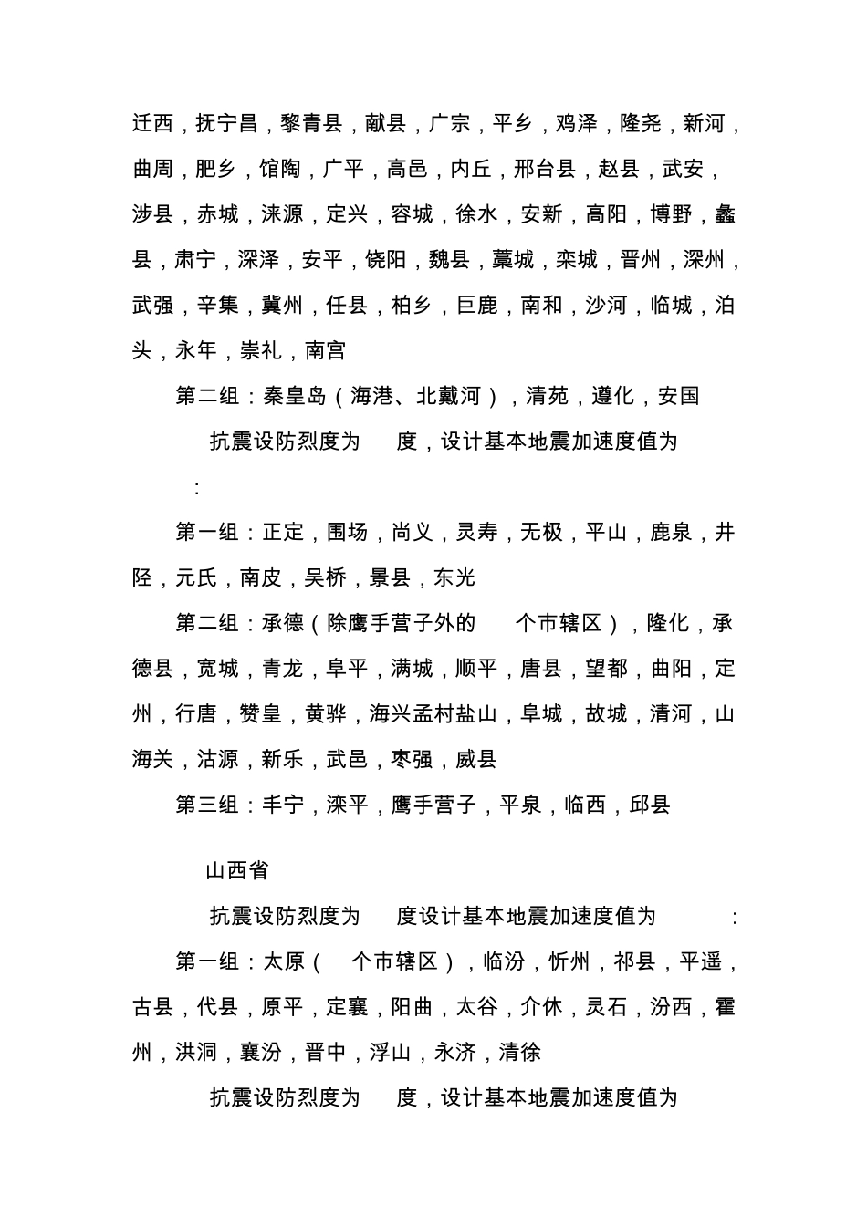 我国主要城镇抗震设防烈度与地震分组_第3页