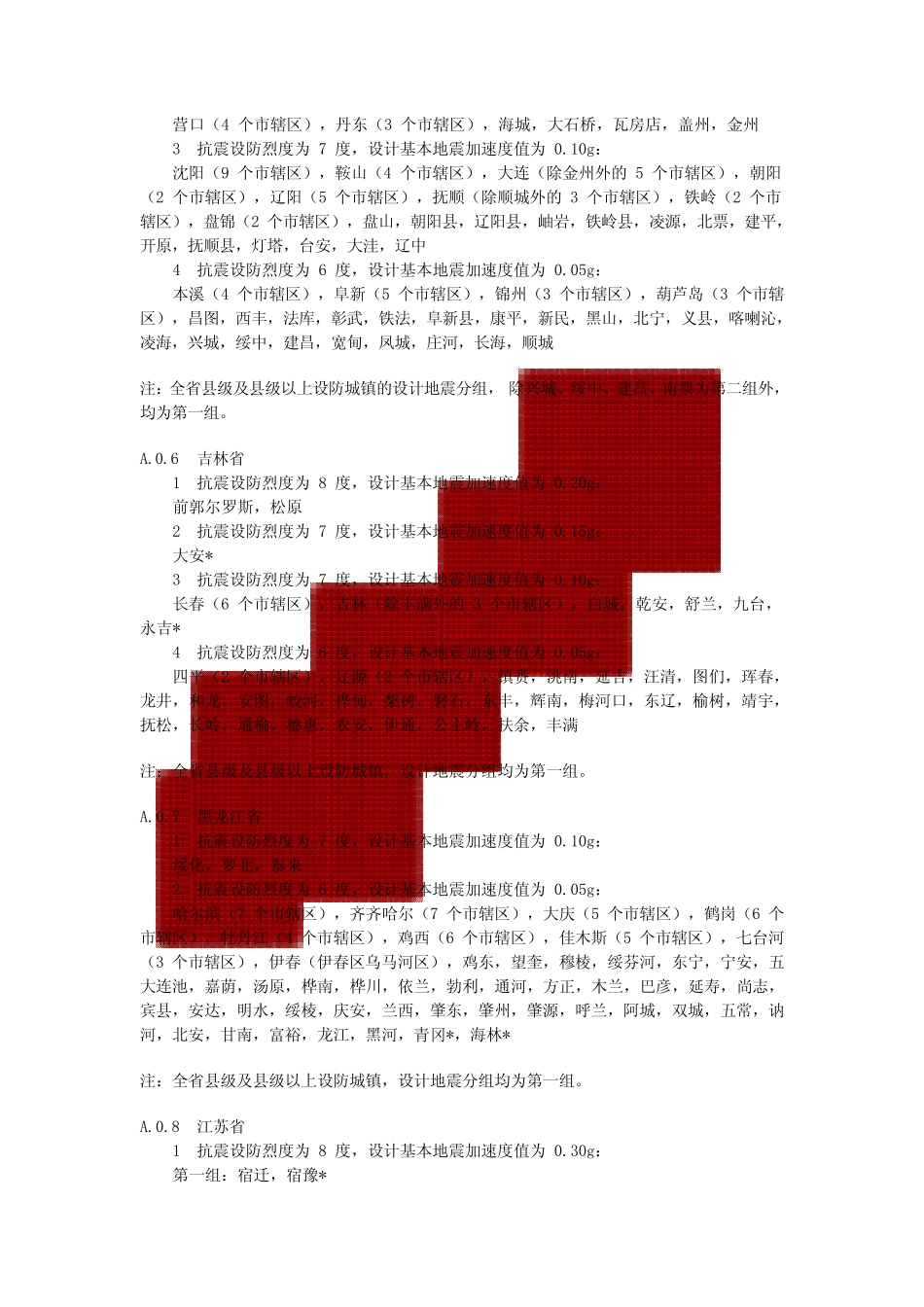 我国主要城镇抗震设防烈度、设计基本加速度和设计地震分组_第3页